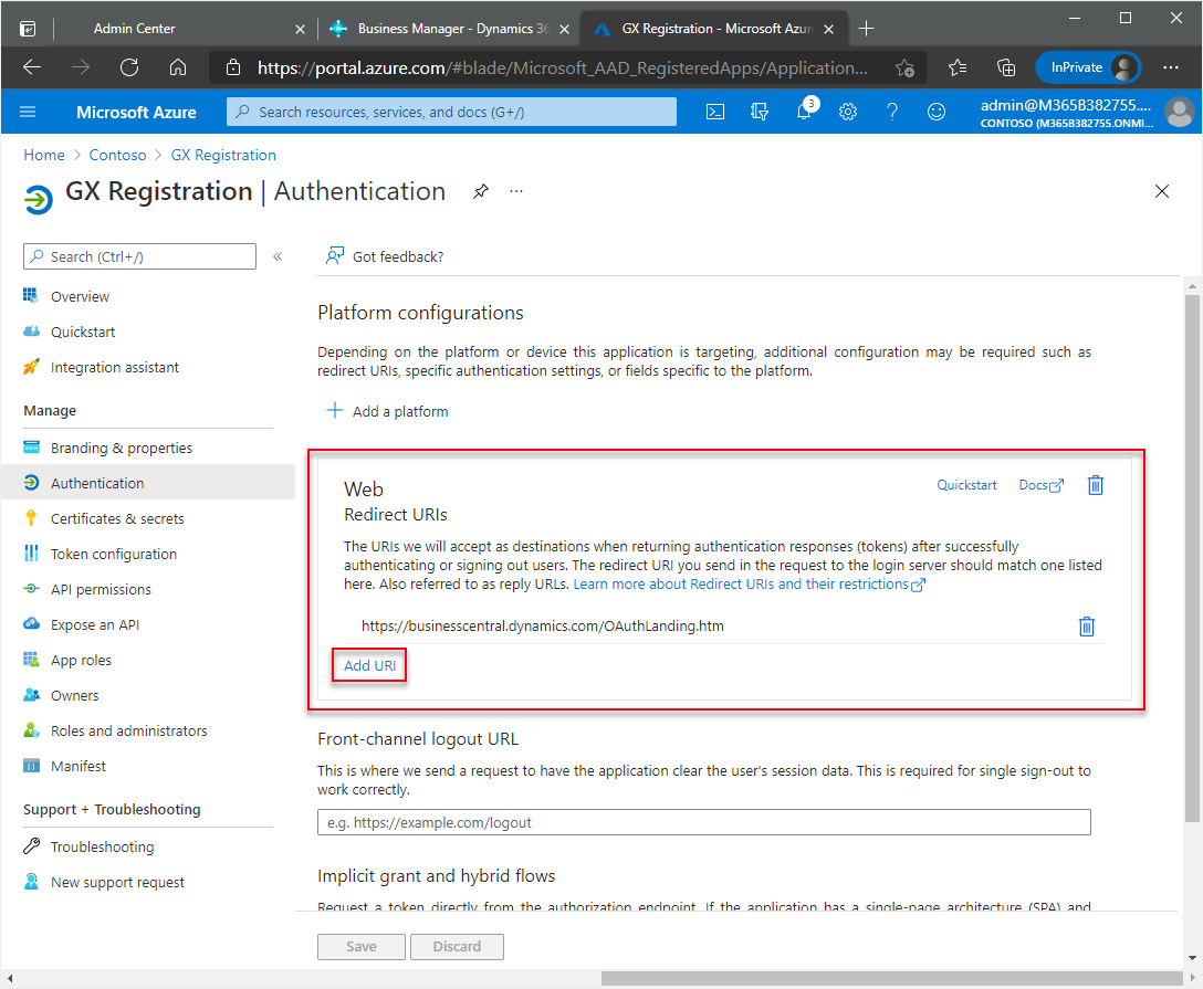 Alternative Weiterleitungs-URL hinzufügen Alternative Weiterleitungs-URL hinzufügen