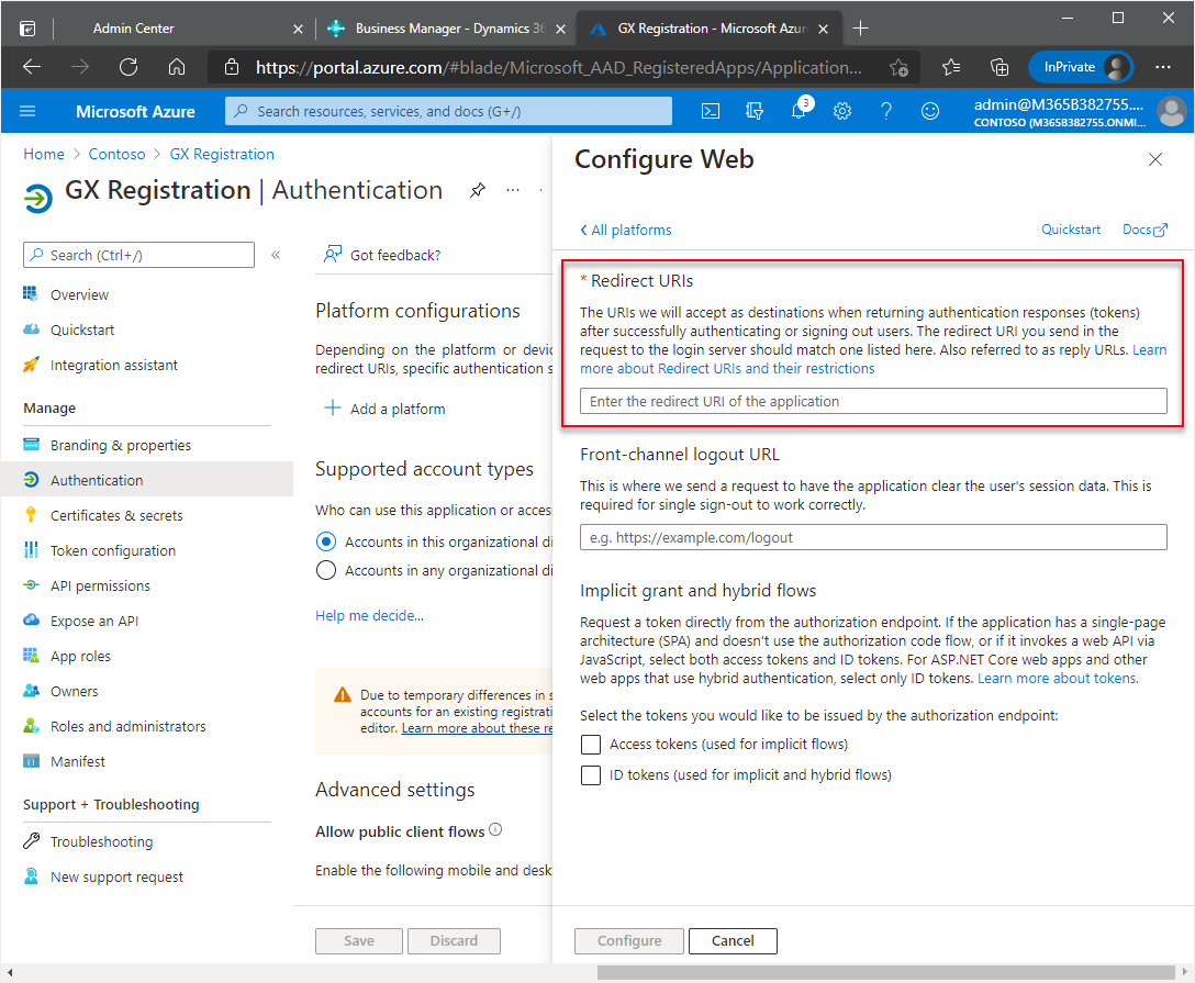 Weiterleitungs-URL hinzufügen Weiterleitungs-URL hinzufügen