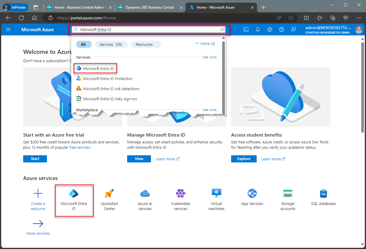 Microsoft Entra ID öffnen (früher Azure Active Directory) Microsoft Entra ID öffnen (früher Azure Active Directory)