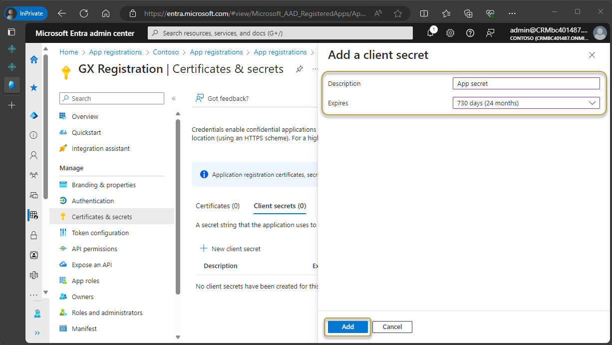 Clientschlüssel hinzufügen Clientschlüssel hinzufügen