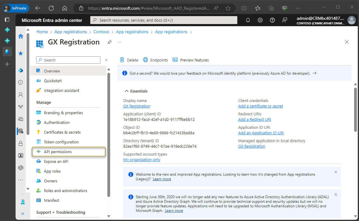 API-Berechtigungen öffnen API-Berechtigungen öffnen