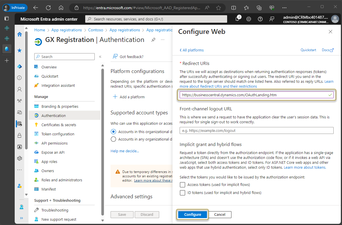 Beispiel-Weiterleitungs-URL für SaaS-Umgebung hinzugefügt Beispiel-Weiterleitungs-URL für SaaS-Umgebung hinzugefügt
