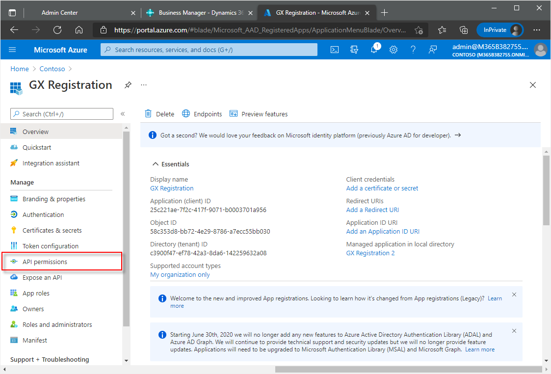 API-Berechtigungen öffnen API-Berechtigungen öffnen