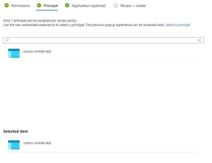 Key Vault Select Principal Key Vault Select Principal