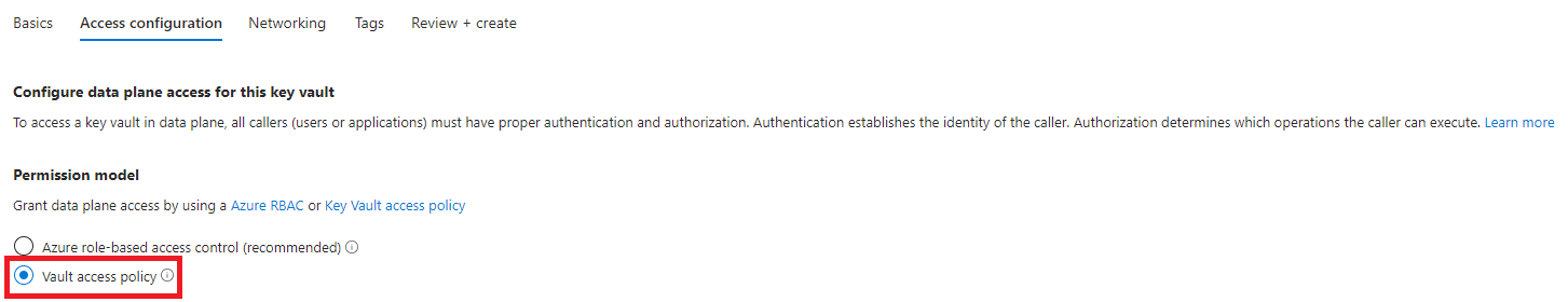 Key Vault Access Policy Key Vault Access Policy