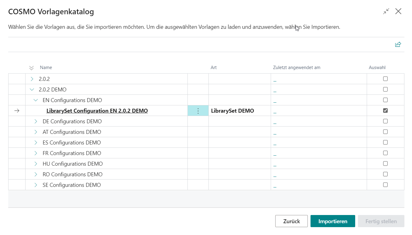 Template Catalog Set Template Catalog Set