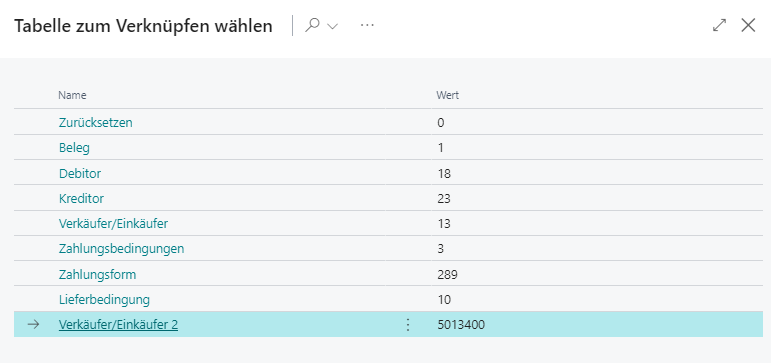 LinkedTable