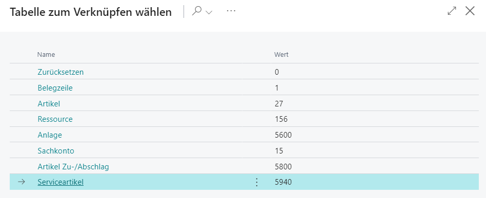 LinkedTable