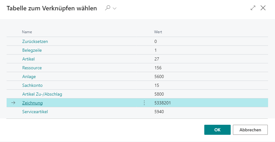 LinkedTable