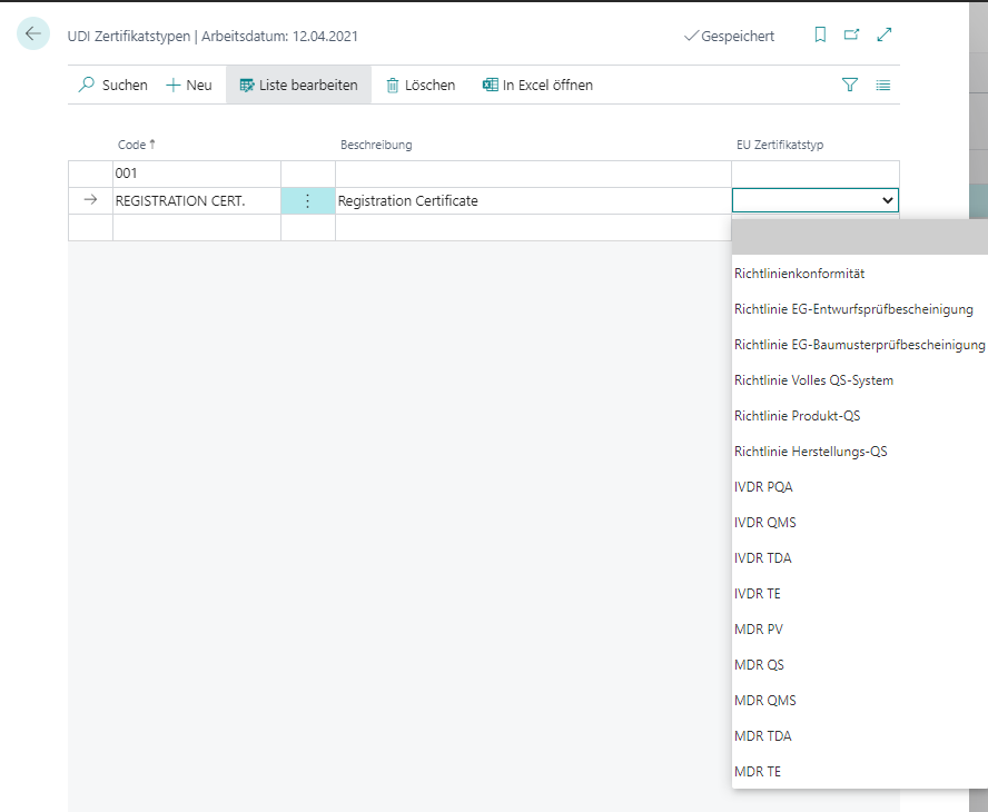 UDI Zertifikatstypen UDI Zertifikatstypen