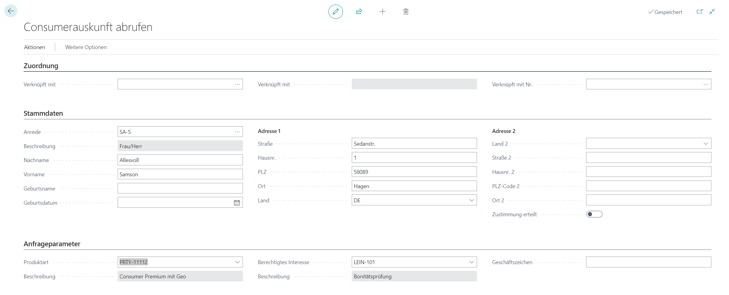 Consumerauskunft abrufen Consumerauskunft abrufen