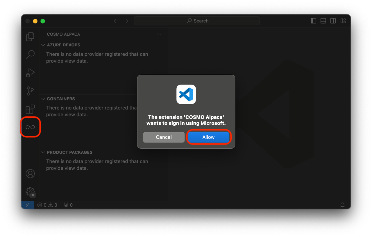 Extension Azure DevOps Login