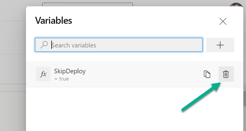 Remove temporary pipeline variables