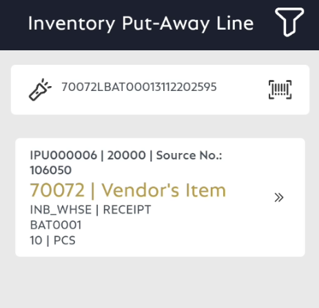 Search for Vendor's Item