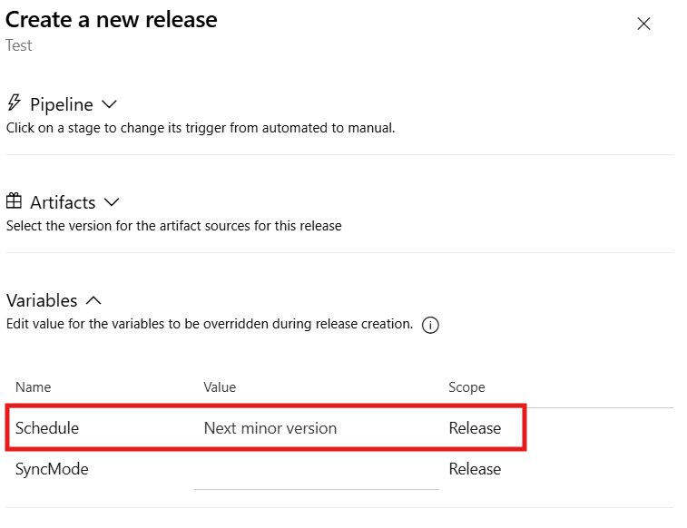 Deployment with Schedule