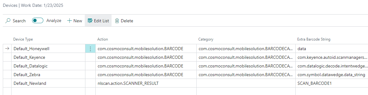 Barcode Setup | COSMO Mobile Solution