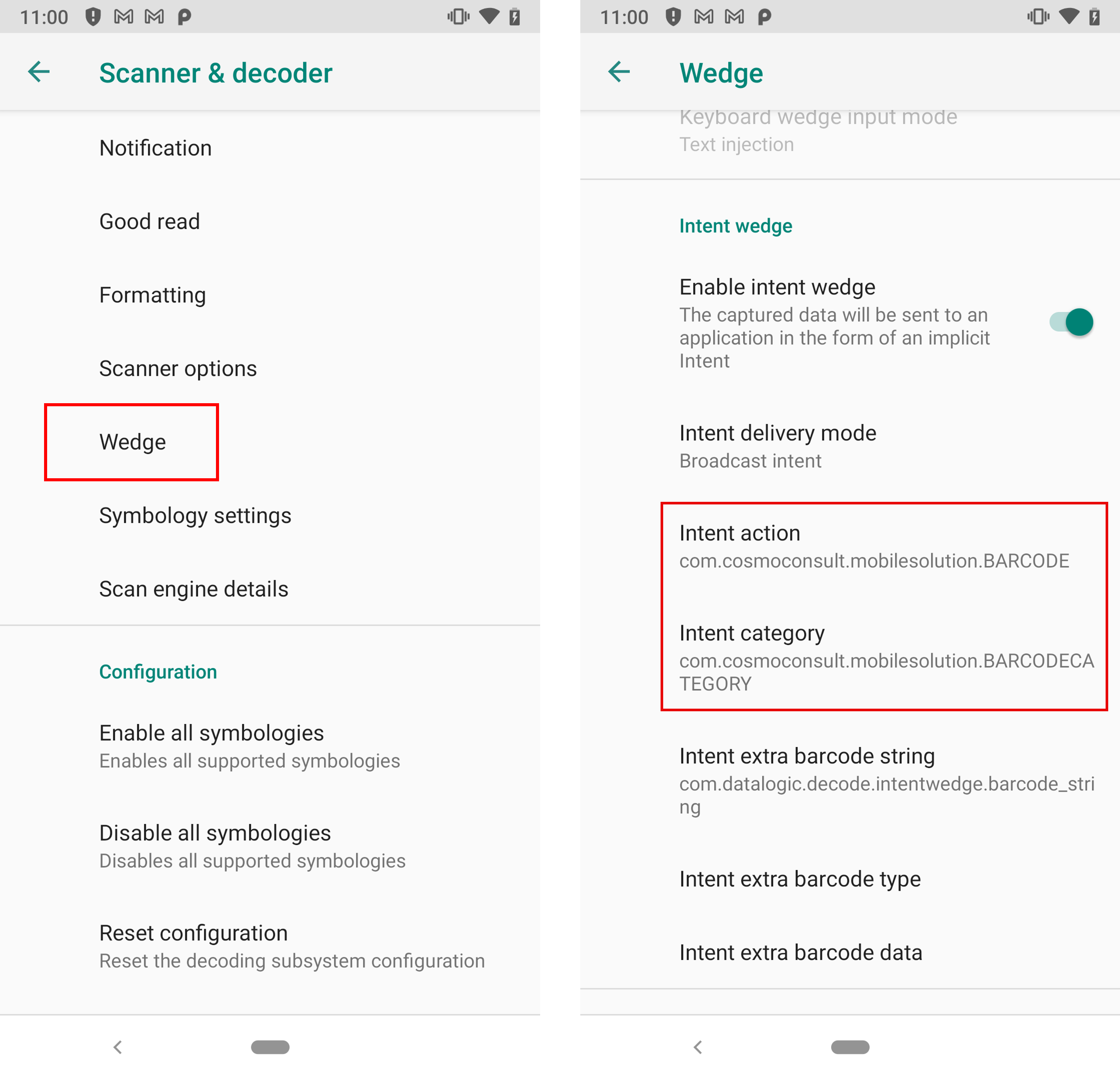 Barcode Setup | COSMO Mobile Solution