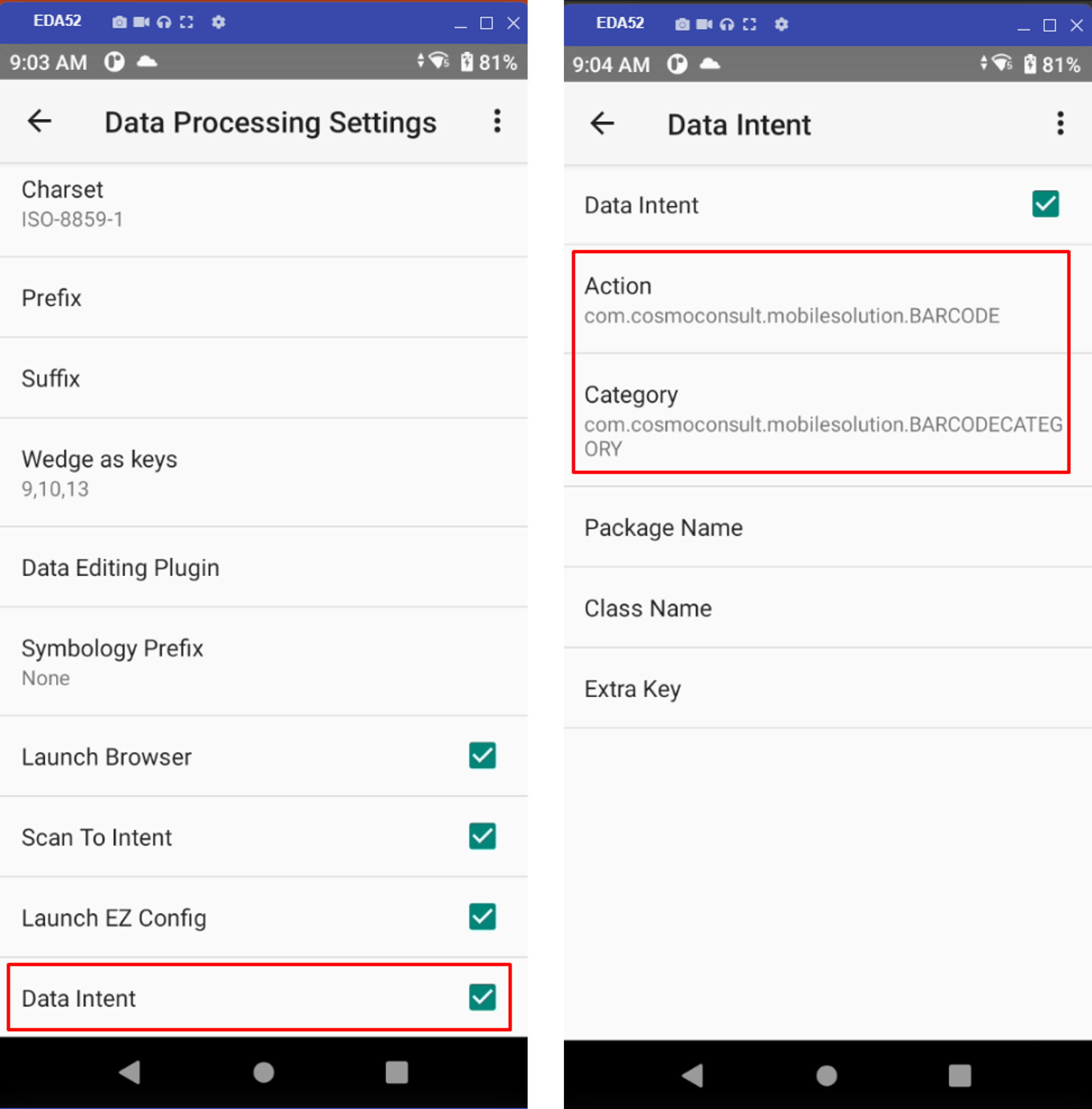 Barcode Setup | COSMO Mobile Solution
