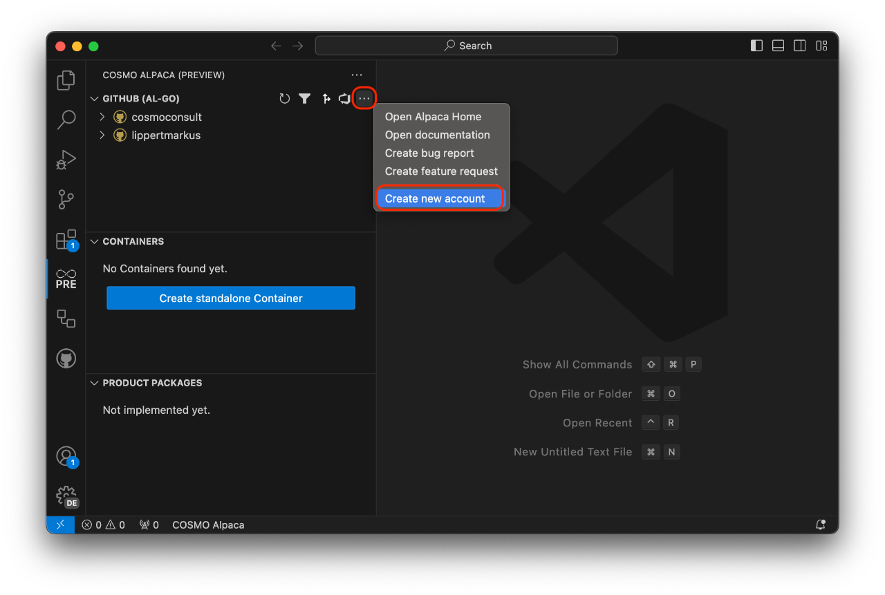 Extension Github Create Organization
