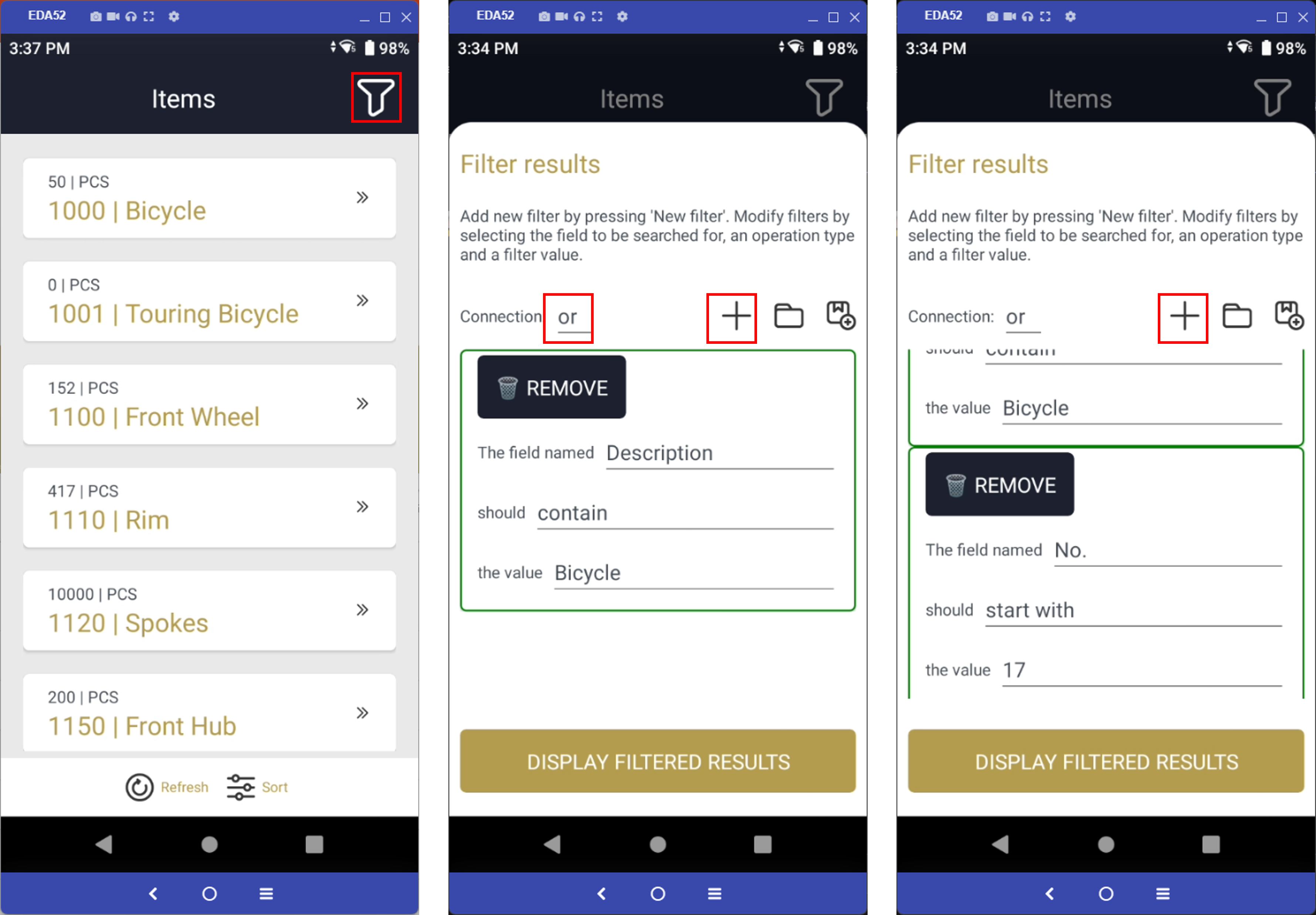 Create Filter Create Filter