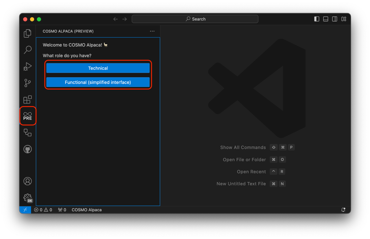 Extension GitHub Role Selection