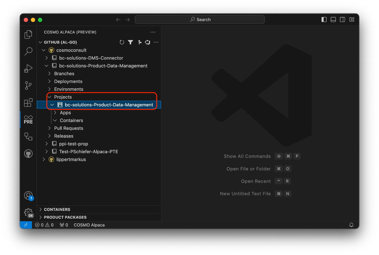 Extension GitHub Projects