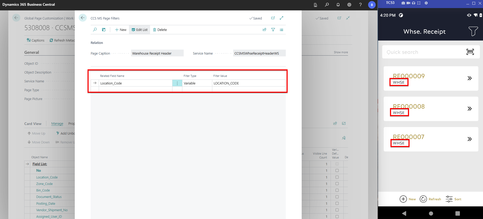 Updated Page Filters in COSMO Mobile Solution and the Mobile Application User Settings in COSMO Mobile Solution and the Mobile Application 3