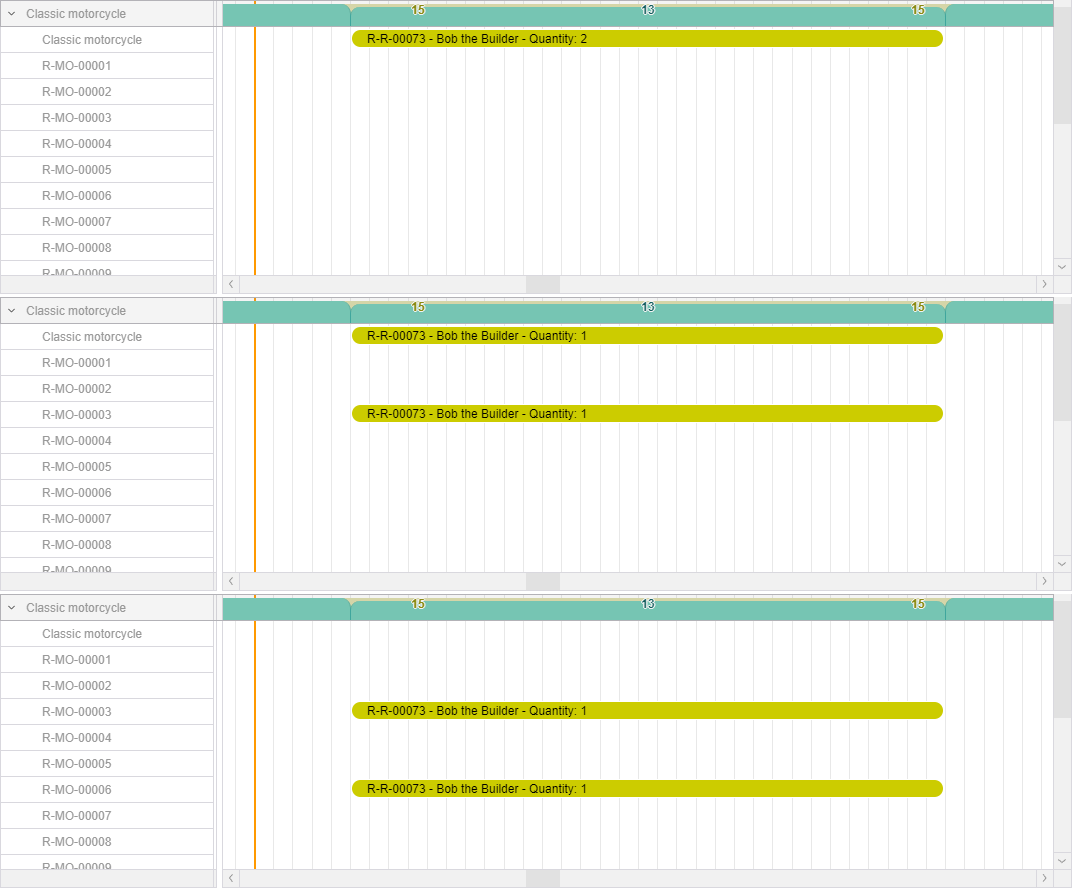 Assigning rental documents to multiple serial numbers