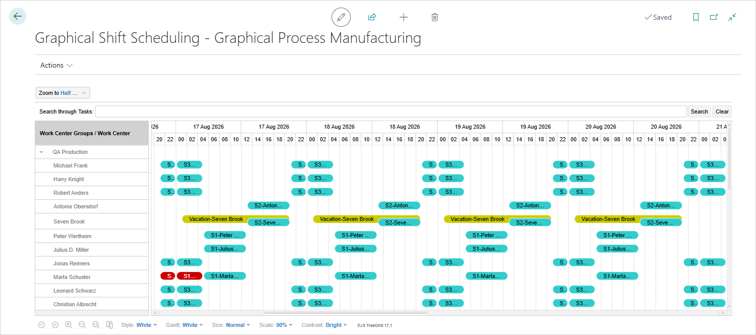 Graphical Shift Scheduling