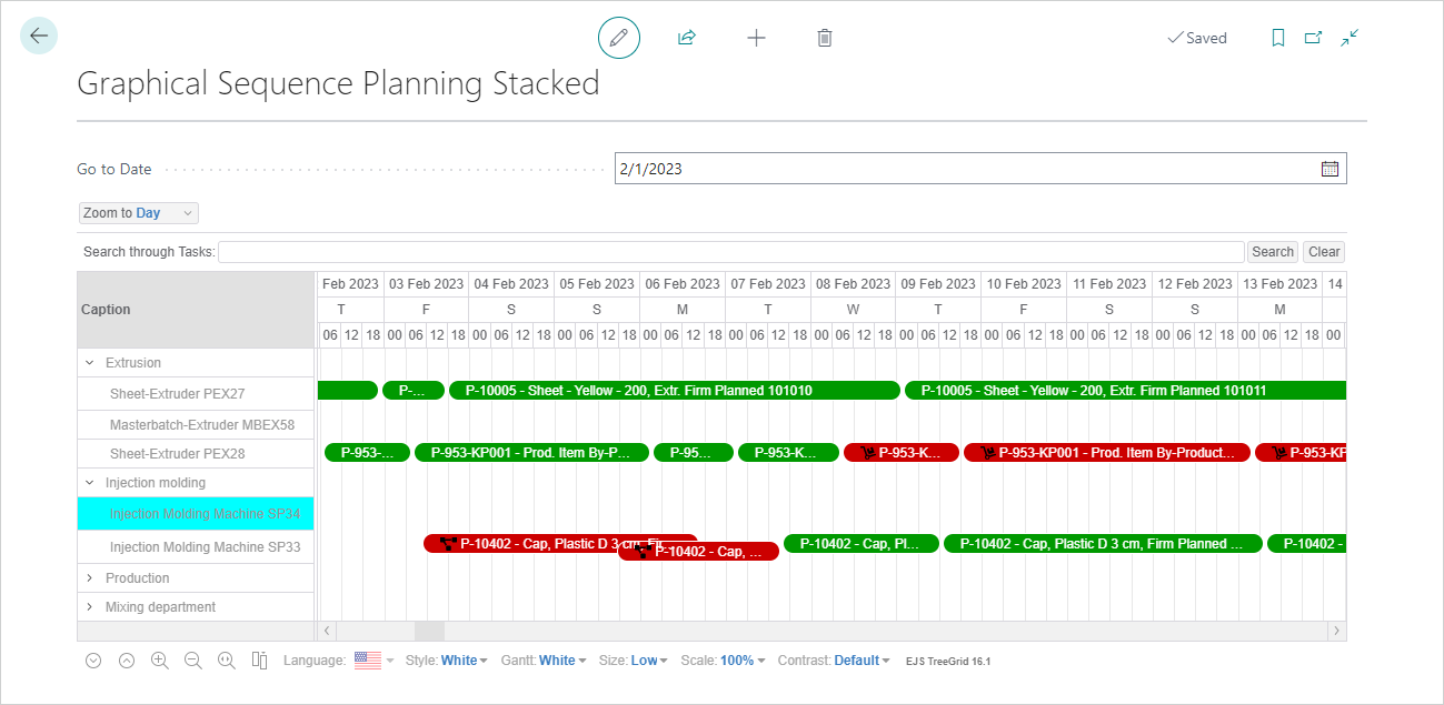 Graphical Sequence Planning Stacked