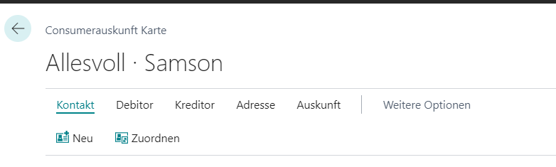 Funktionen für Stammdaten Kontakt Funktionen für Stammdaten Kontakt