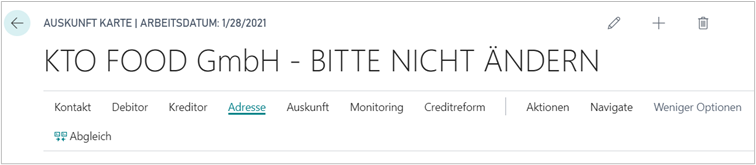 Funktionen für Stammdaten Abgleich