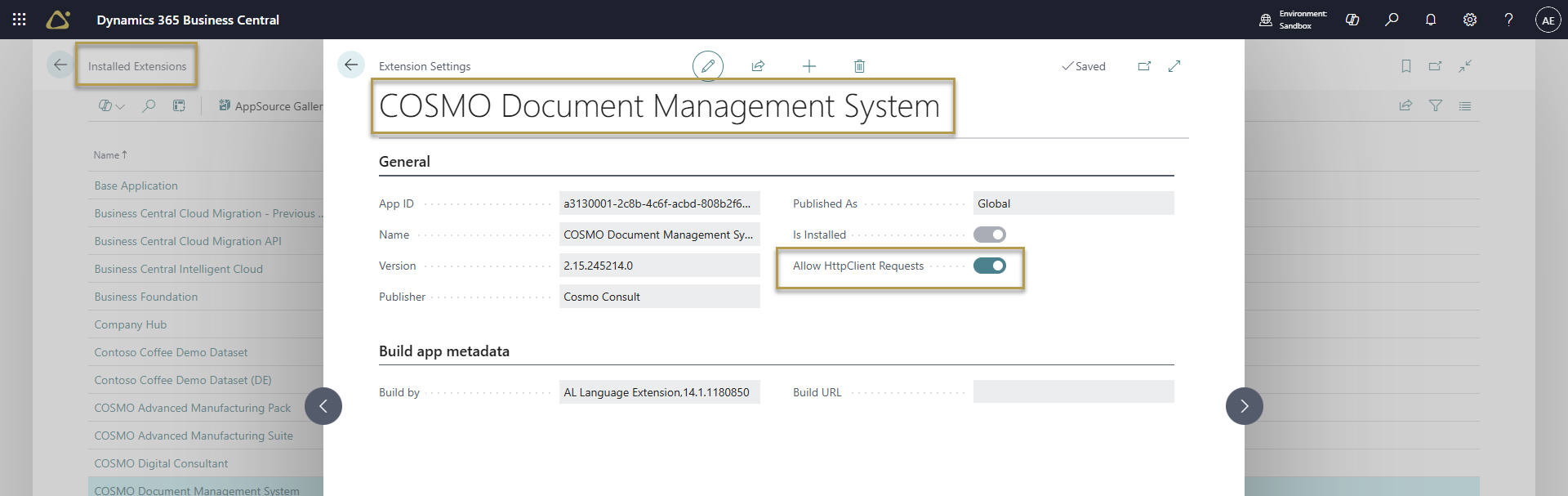 Extension Management
