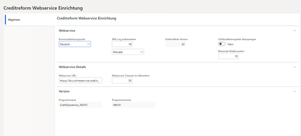Creditreform Webservice Einrichtung