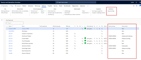 Integration Debitoren