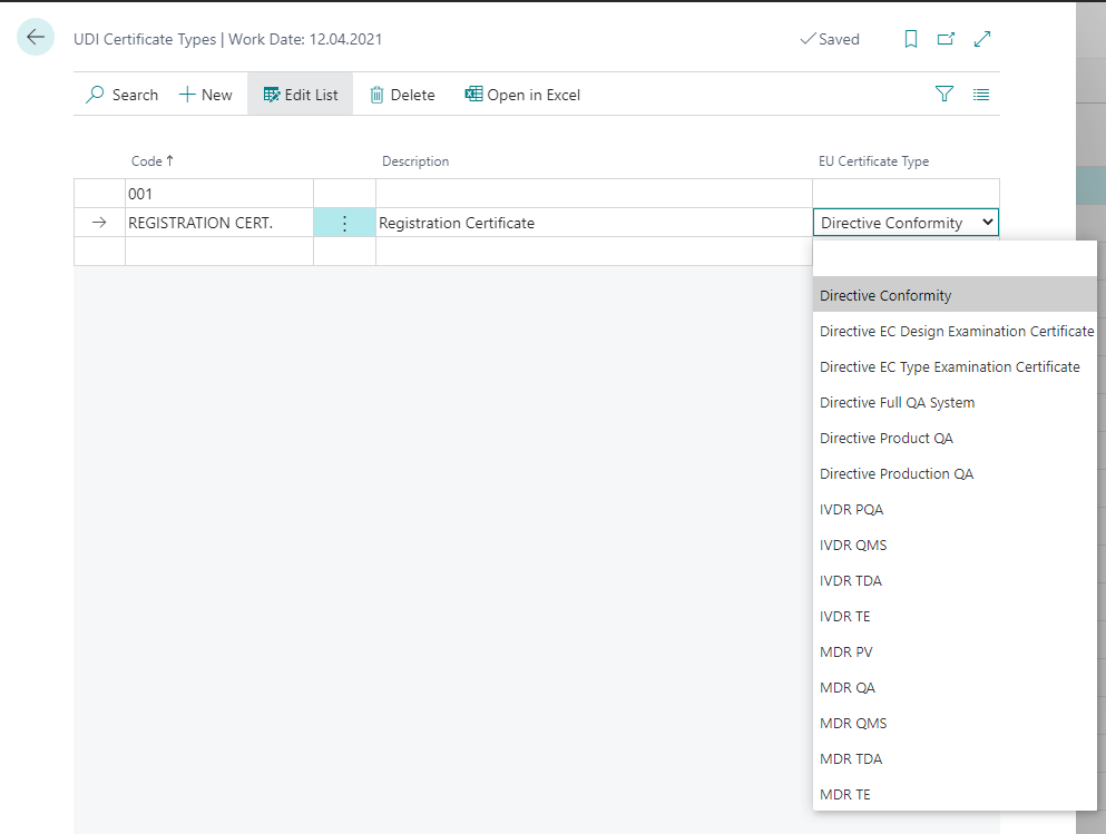UDI Certificate Types UDI Certificate Types