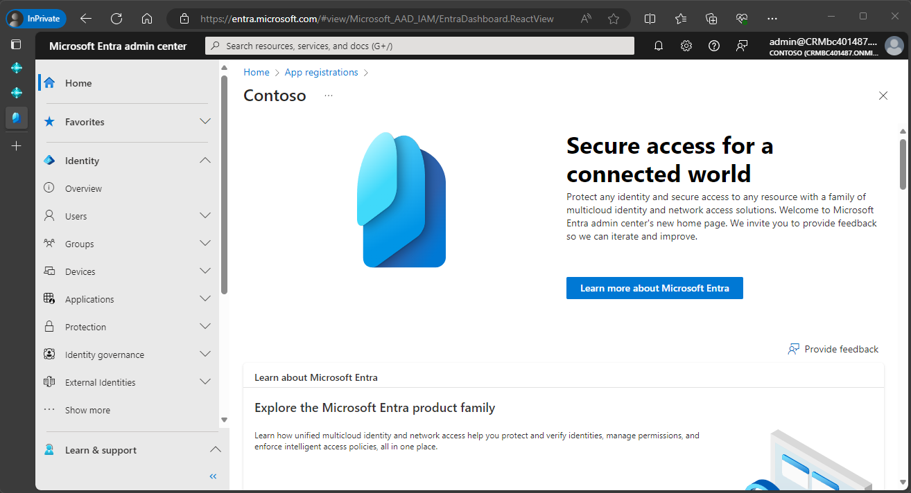 Microsoft Entra admin center