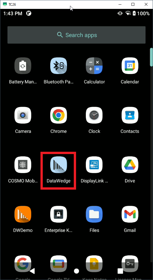 DataWedge app DataWedge