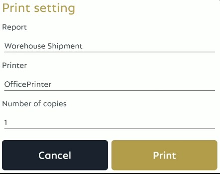 PDF print settings in mobile application PDF Print