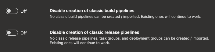 Classic Pipelines