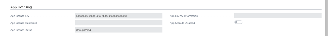 Logistics Setup Card App Licensing