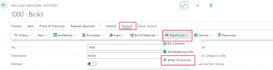 Warehouse Dimensions on Item Card Warehouse dimensions on item card