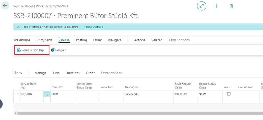 Release to ship Release to ship