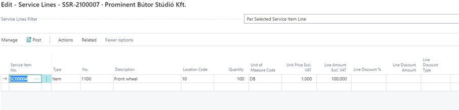 Service Lines Service Line