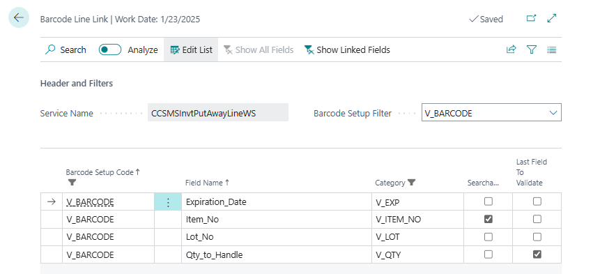 Assign Barcode segments for specific vendor Assign Barcode segments