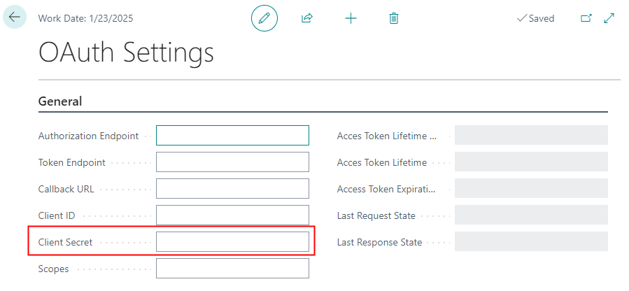 Client Secret Client Secret