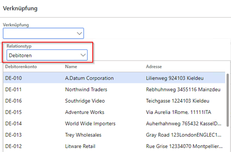 Auswahl Verknüpfung