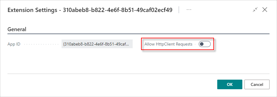 Extension Settings to activate HTTPClient Requests Extension Settings to activate HTTPClient Requests