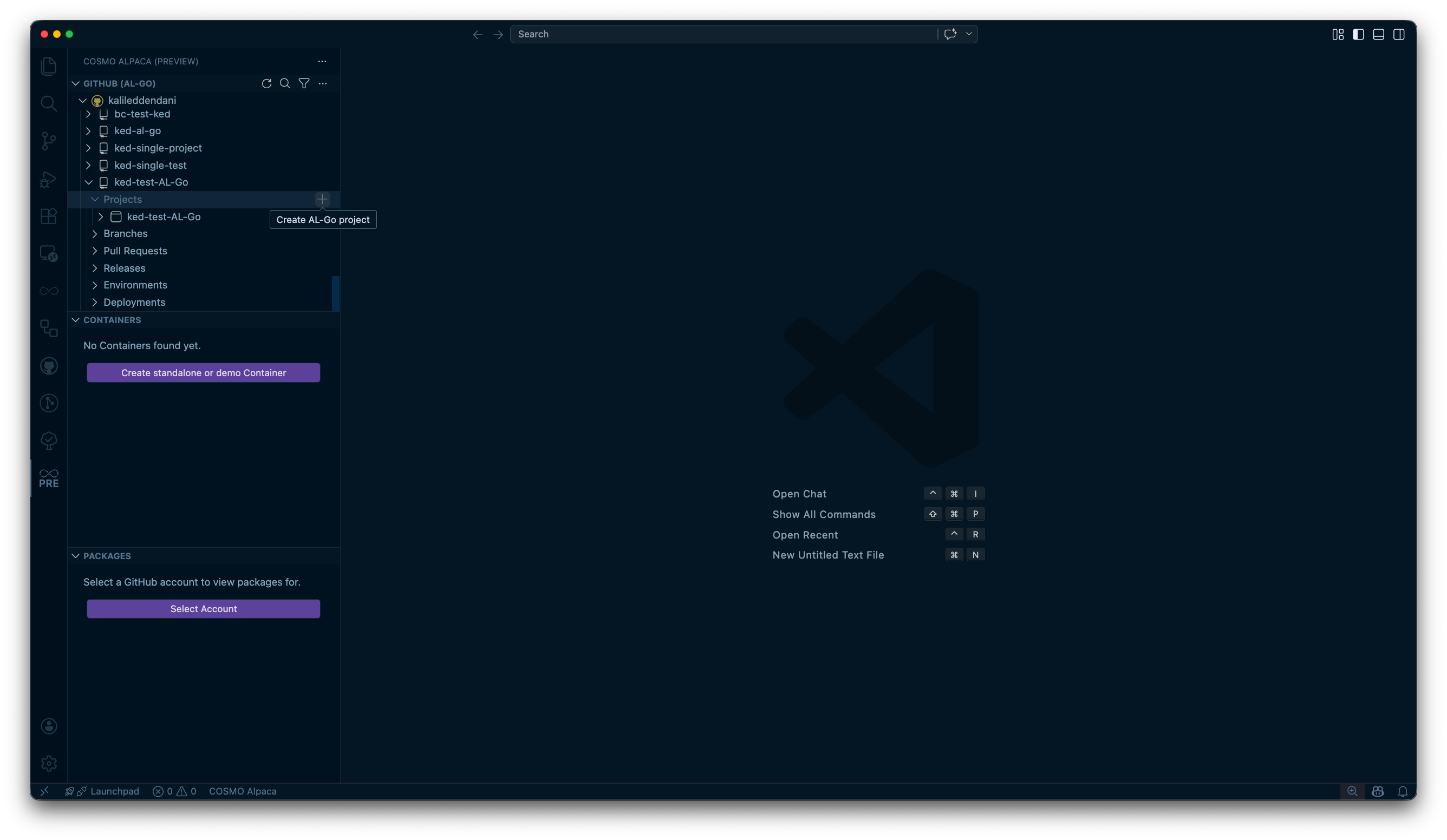 Extension GitHub Projects