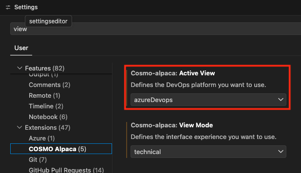 Switch View Setting